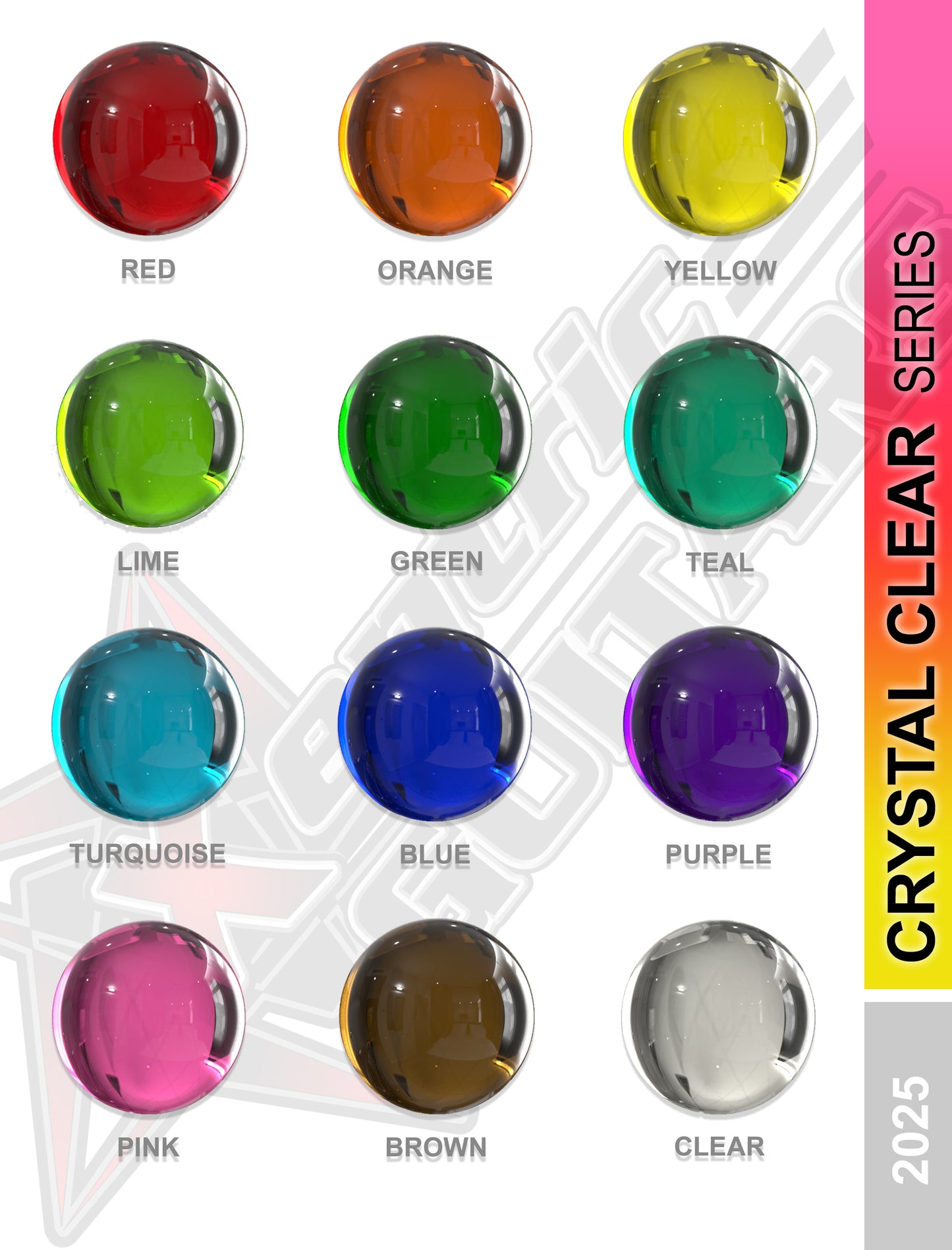 Xentric Guitars - CRYSTAL CLEAR Series Resin Guitar Tuner Knobs