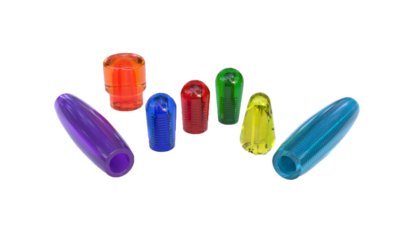 Xentric Guitars - CRYSTAL CLEAR Series Resin Guitar Switch Caps