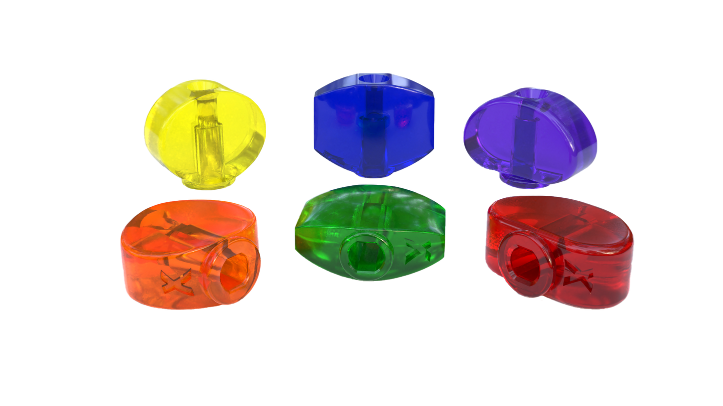 Xentric Guitars - CRYSTAL CLEAR Series Resin Guitar Tuner Knobs