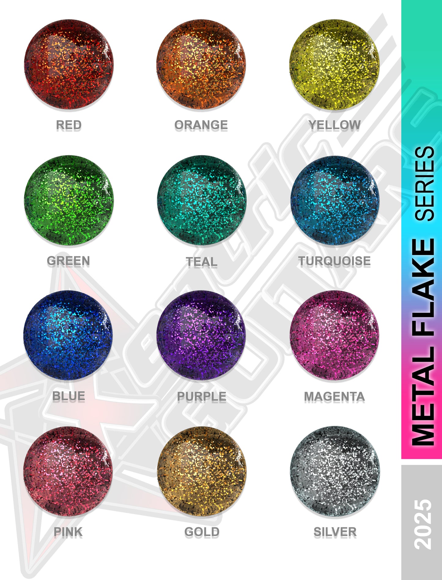 Xentric Guitars - METAL FLAKE Series Resin Standard Guitar Knobs