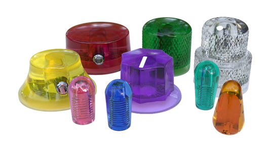 Xentric Guitars® - CRYSTAL CLEAR™ Series Resin Knobs and Switch Caps
