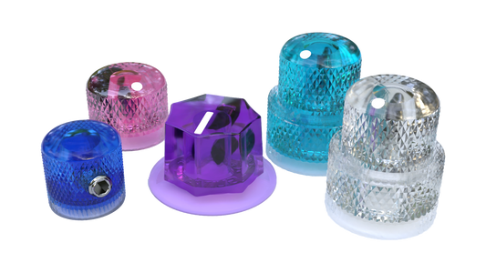 Xentric Guitars - CRYSTAL CLEAR Series Resin Specialty Guitar Knobs