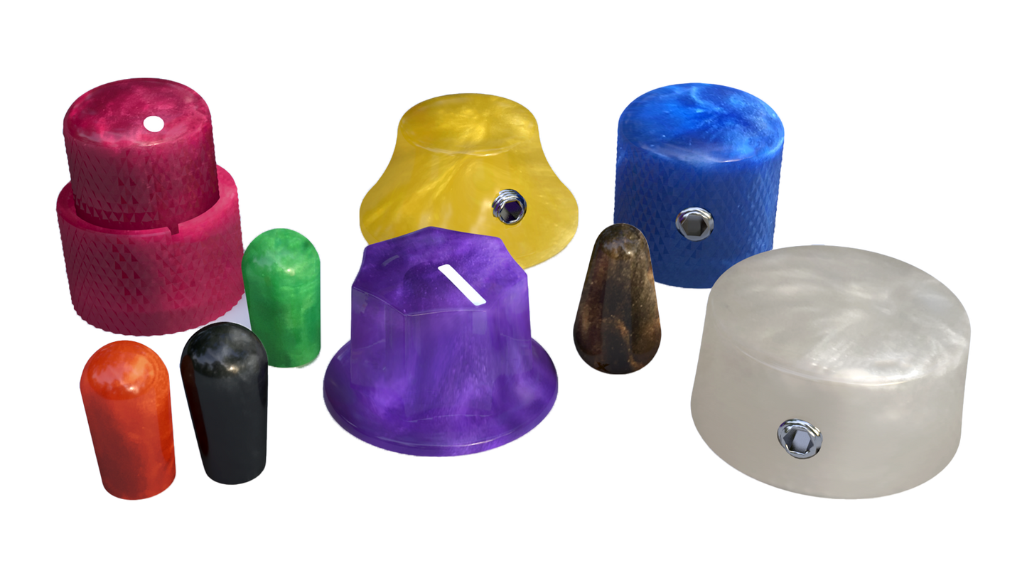 Xentric Guitars® - GALAXY PEARL™ Series Resin Knobs and Switch Caps