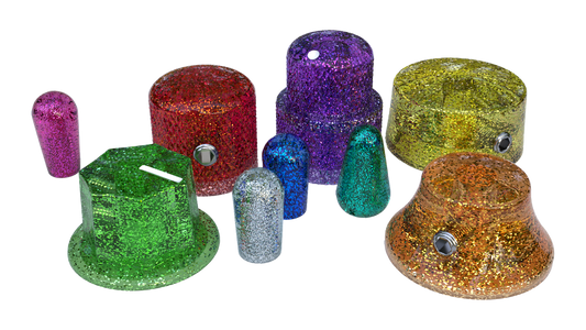 Xentric Guitars® - METAL FLAKE™ Series Resin Knobs and Switch Caps