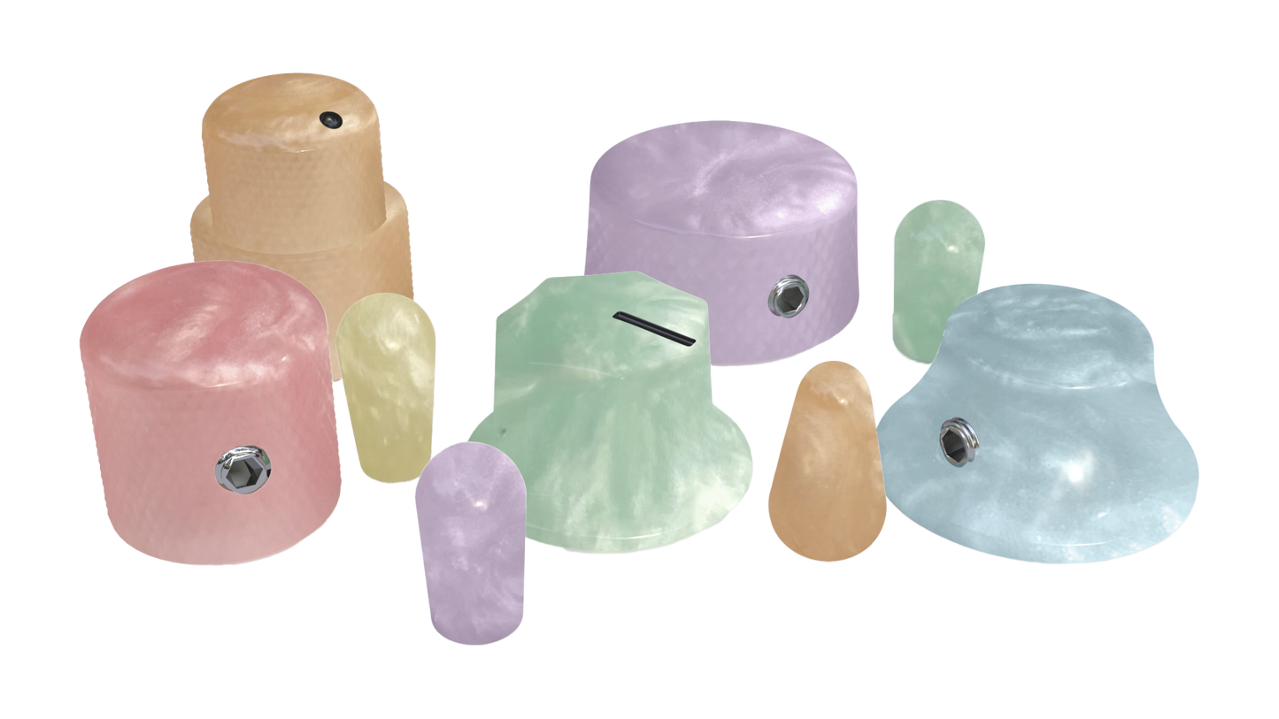 Xentric Guitars® - SPRING PEARL™ Series Resin Knobs and Switch Caps