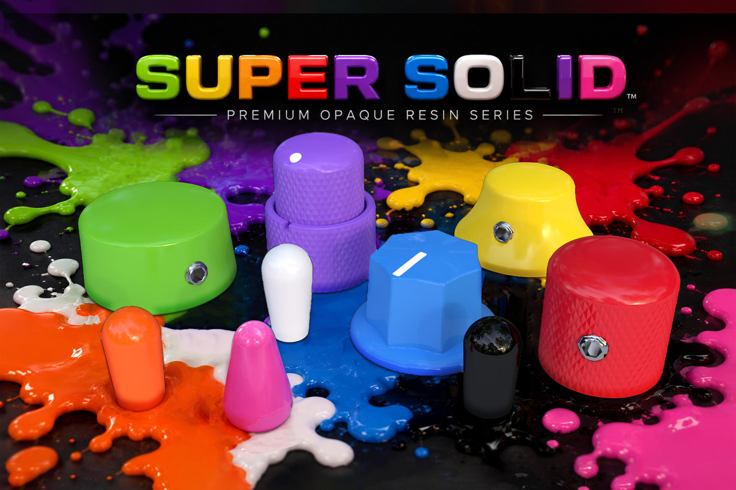 Xentric Guitars® - SUPER SOLID™ Series Resin Knobs and Switch Caps