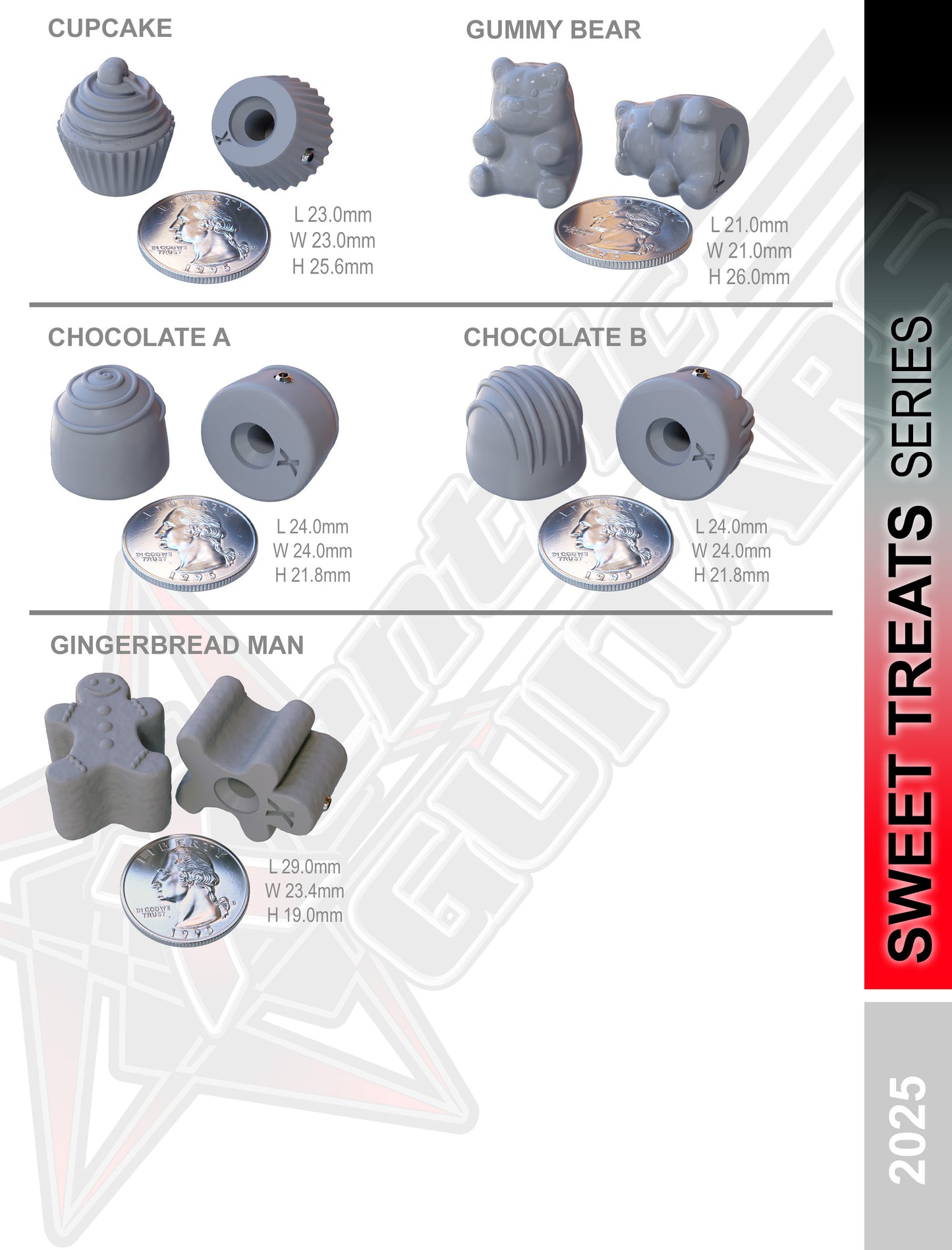 Xentric Guitars - SWEET TREATS Series Resin Guitar Knobs
